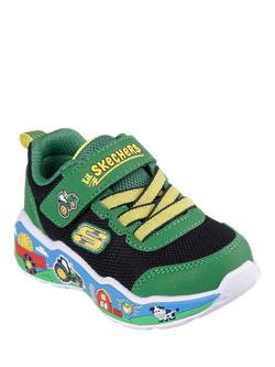 Skechers x John Deere Kids' Play Scene Barn Squad Buddies Trainers, Green/Multi - view 2, Green/Multi
