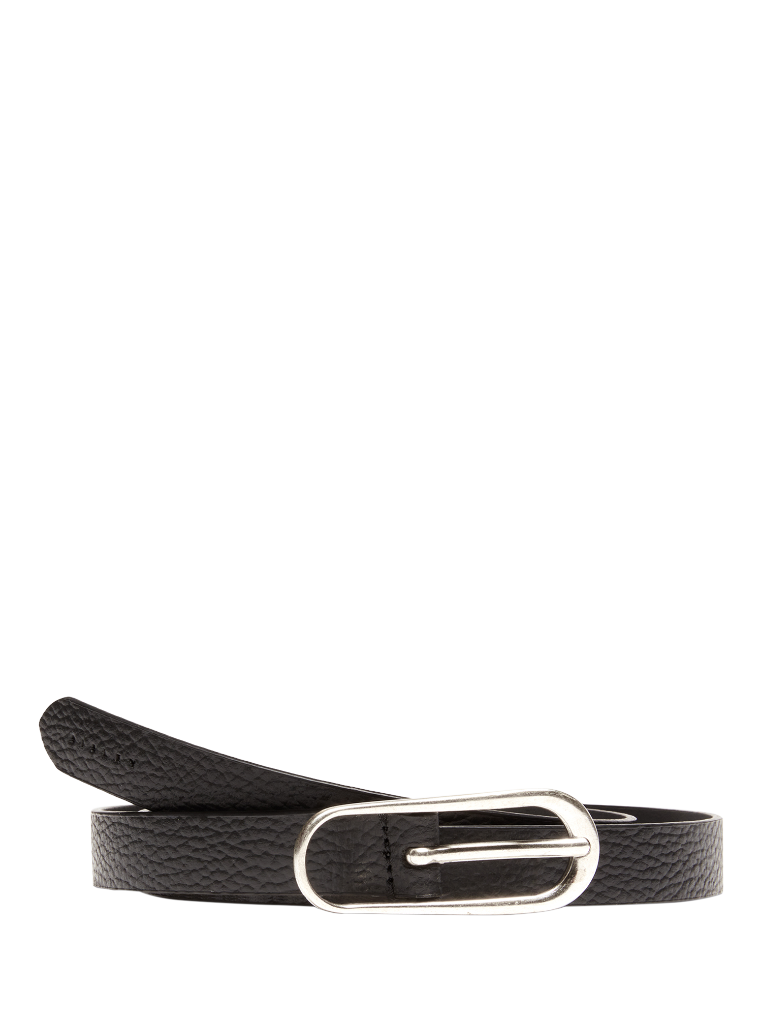Product image 1 of 2, which shows SISLEY Hammered Pure Leather Belt, Black, L