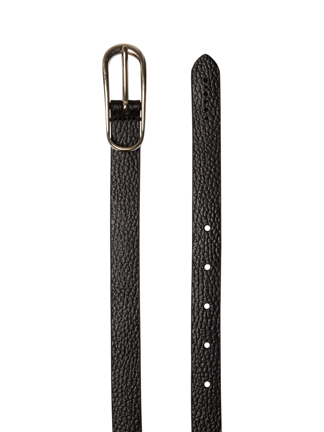Product image 2 of 2, which shows SISLEY Hammered Pure Leather Belt, Black, L