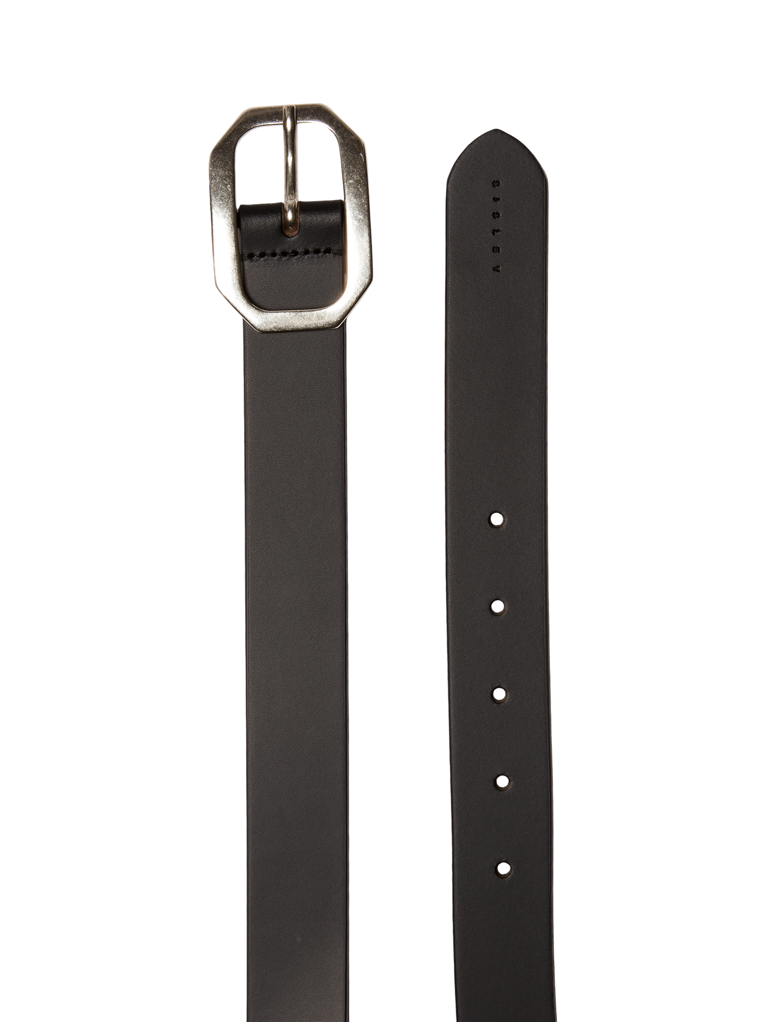Product image 2 of 2, which shows SISLEY Octagonal Buckle Pure Leather Belt, Black, L