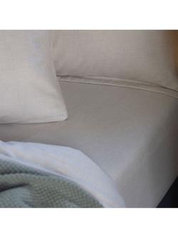 Christy Flannel Marl Fitted Sheet, Oat