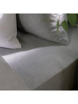 Christy Flannel Marl Fitted Sheet, Silver
