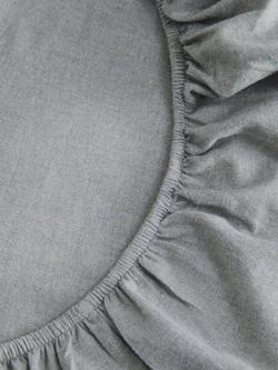 Christy Flannel Marl Fitted Sheet - view 2, Silver