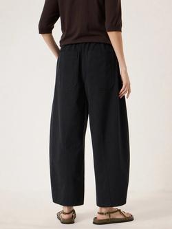 HUSH Rina Pull On Barrel Leg Trousers, Slate Black - view 2, Slate Black
