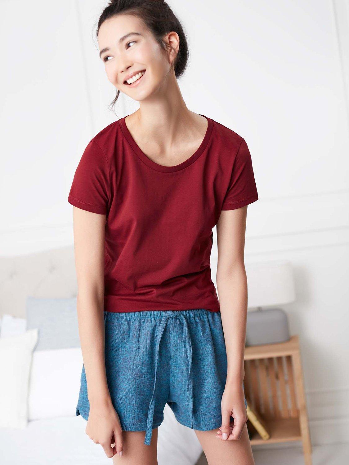 Product image 1 of 6, which shows British Boxers Herringbone Brushed Cotton Pyjama Shorts, Stornoway, S