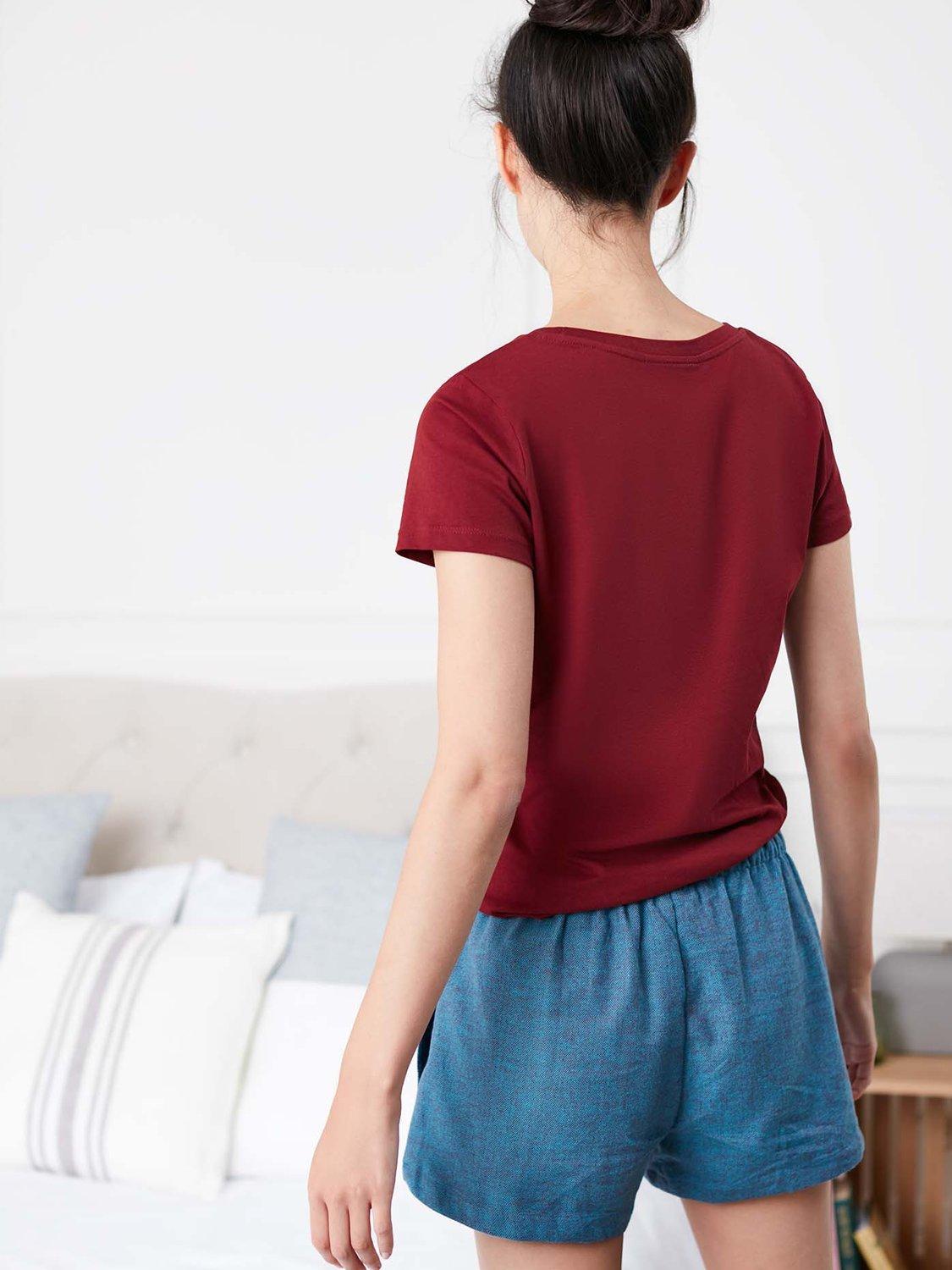 Product image 4 of 6, which shows British Boxers Herringbone Brushed Cotton Pyjama Shorts, Stornoway, S