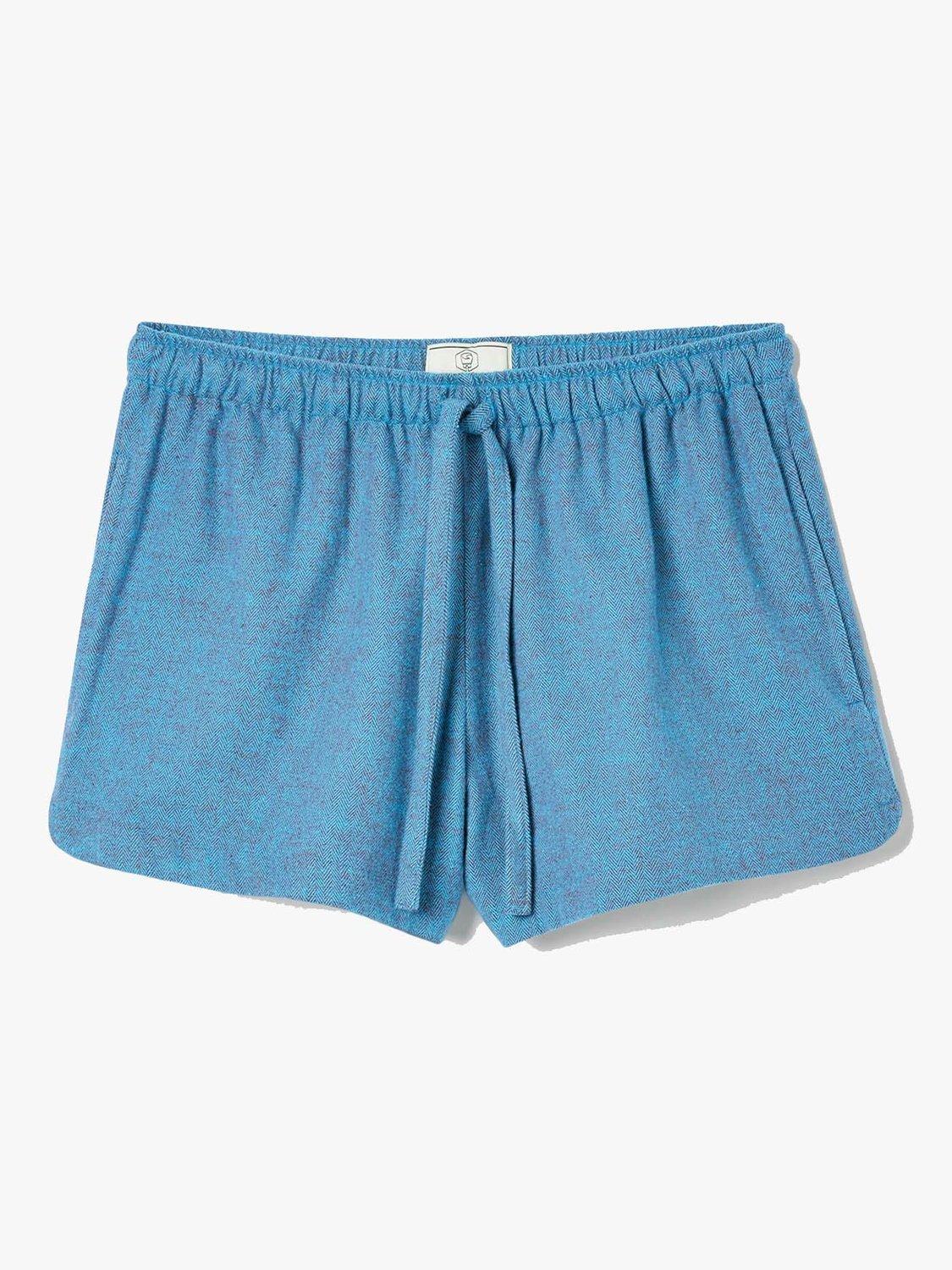 Product image 6 of 6, which shows British Boxers Herringbone Brushed Cotton Pyjama Shorts, Stornoway, S