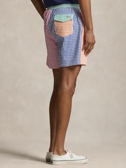Ralph Lauren Fun Check Seersucker Swim Shorts, Gingham Funshort - view 2, Gingham Funshort