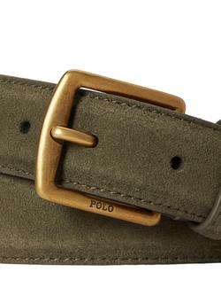 Ralph Lauren Suede Belt, Green Olive - view 2, Green Olive
