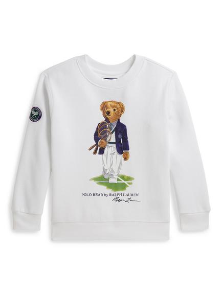 Polo Ralph Lauren Kids' Wimbledon 2026 Bear Sweatshirt, White, White