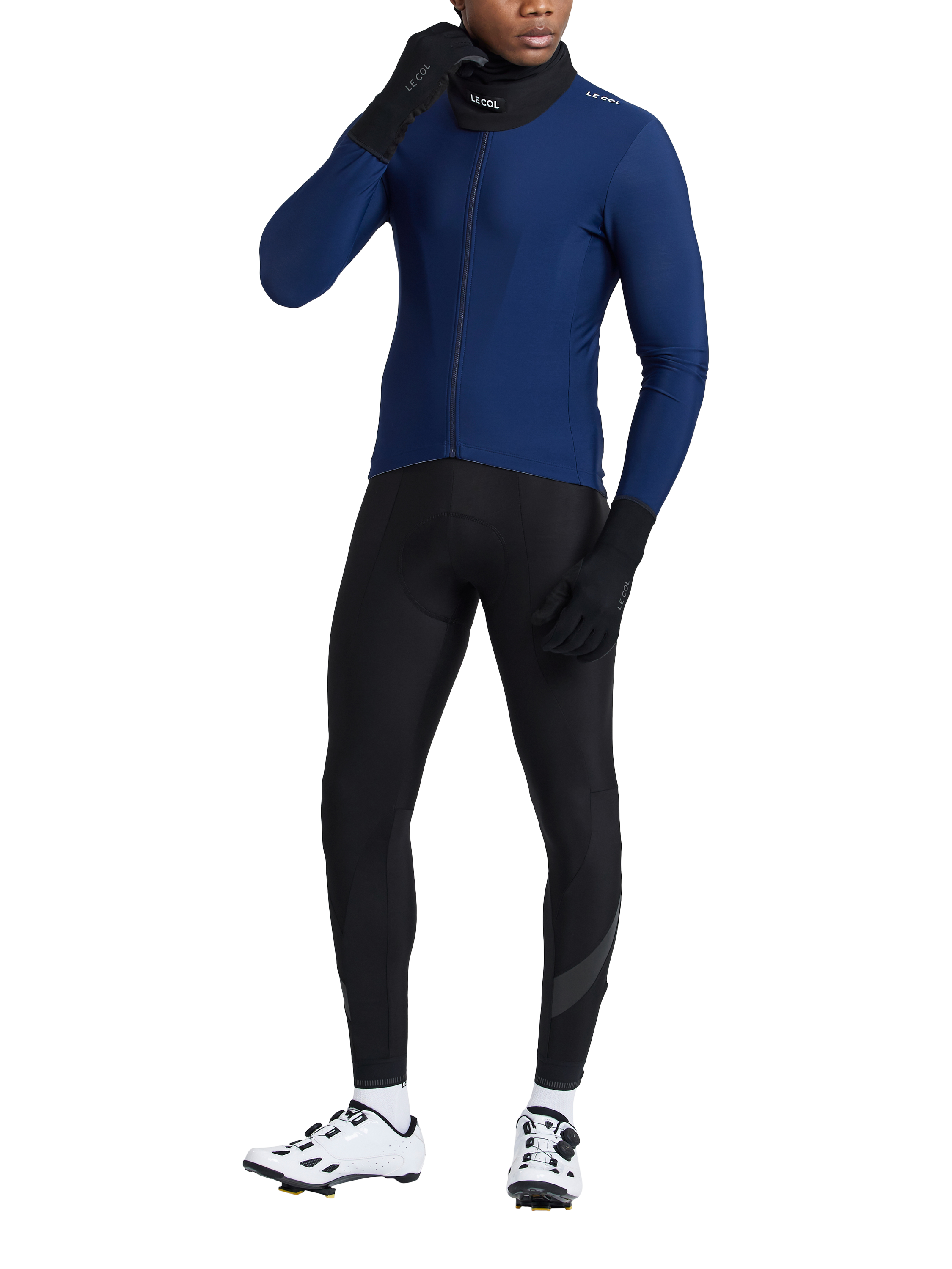 Product image 2 of 3, which shows Le Col Cycling Snood, Black/Black, One Size