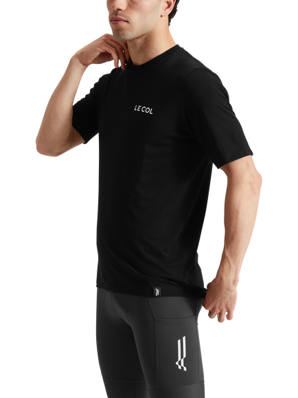 Le Col Men's ARC Merino T-Shirt - view 2, Black