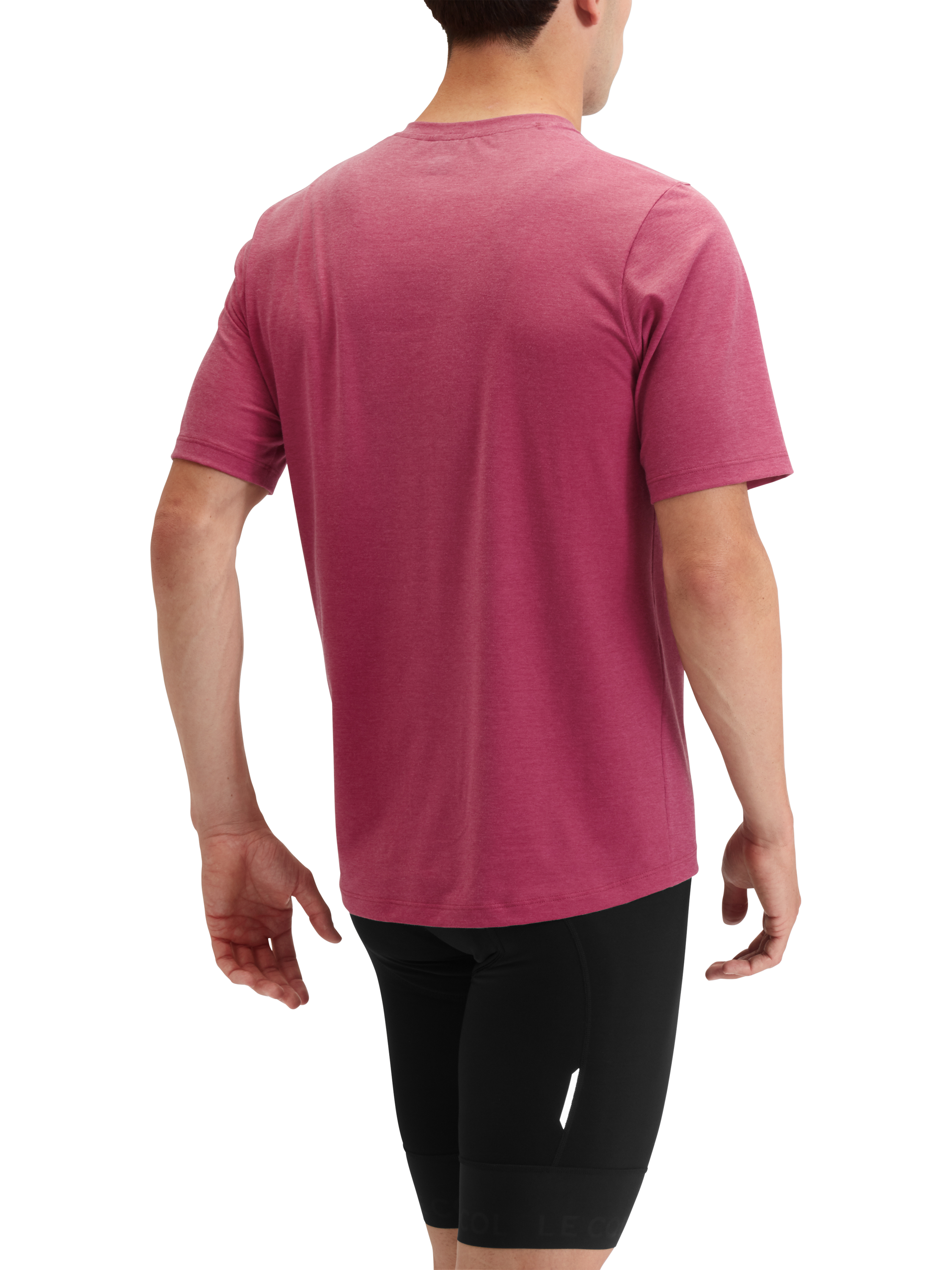 Product image 2 of 4, which shows Le Col Men's ARC Merino T-Shirt, Grape, XS