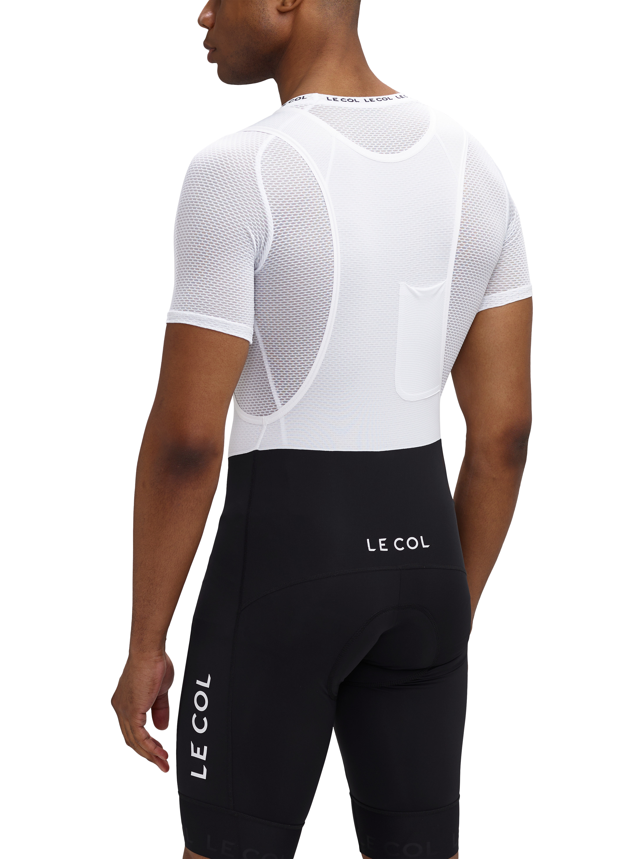 Product image 2 of 4, which shows Le Col Men's Pro Air Short Sleeve Base Layer, Le Col White, XS