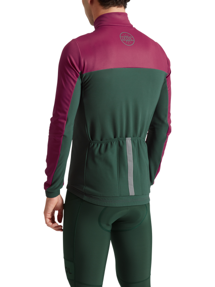 Le Col Sport Jacket - view 2, Grape/Forest Green