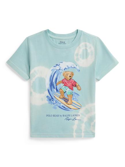 Ralph Lauren Kids' Short Sleeve Polo Bear Surf T-Shirt, Parakeet, Parakeet