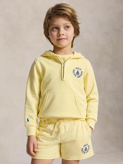 Ralph Lauren Kids' Quarter Zip Hoodie, Yellow, Yellow