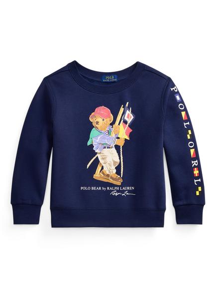 Ralph Lauren Kids' Cotton Blend Sweatshirt, Newport Navy, Newport Navy