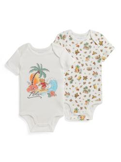 Ralph Lauren Baby Polo Bear Surf Print Bodysuit, Pack of 2, Multi, Multi