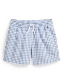 Ralph Lauren Kids' Drawstring Checked Swim Shorts, Multi, Multi