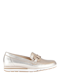 Gabor Baby Wide Fit Leather Loafers, Puder, Puder