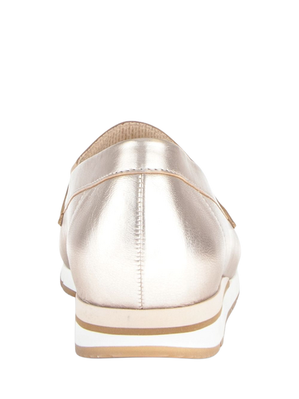 Gabor Baby Wide Fit Leather Loafers, Puder - view 2, Puder