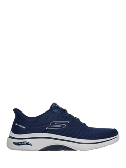Skechers GO WALK Arch Fit 2.0 Percy Slip-ins Trainers, Navy/Grey, Navy/Grey