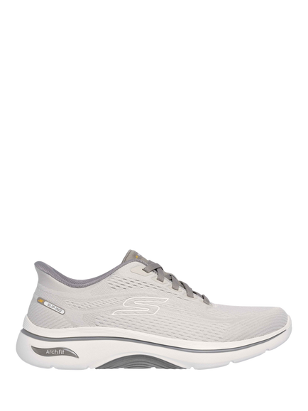 Skechers GO WALK Arch Fit 2.0 Percy Slip-Ins Trainers, Tan