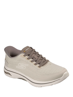 Skechers GO WALK Arch Fit 2.0 Percy Slip-Ins Trainers - view 2, Tan