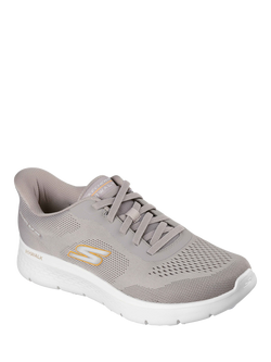 Skechers Go Walk Flex Trainers, Taupe - view 2, Taupe