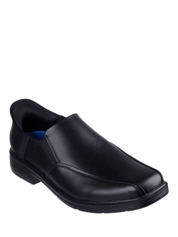 Skechers Caswell Frantone  Leather Hands Free Slip-ins Relaxed Fit Formal Shoes, Black - view 2, Black