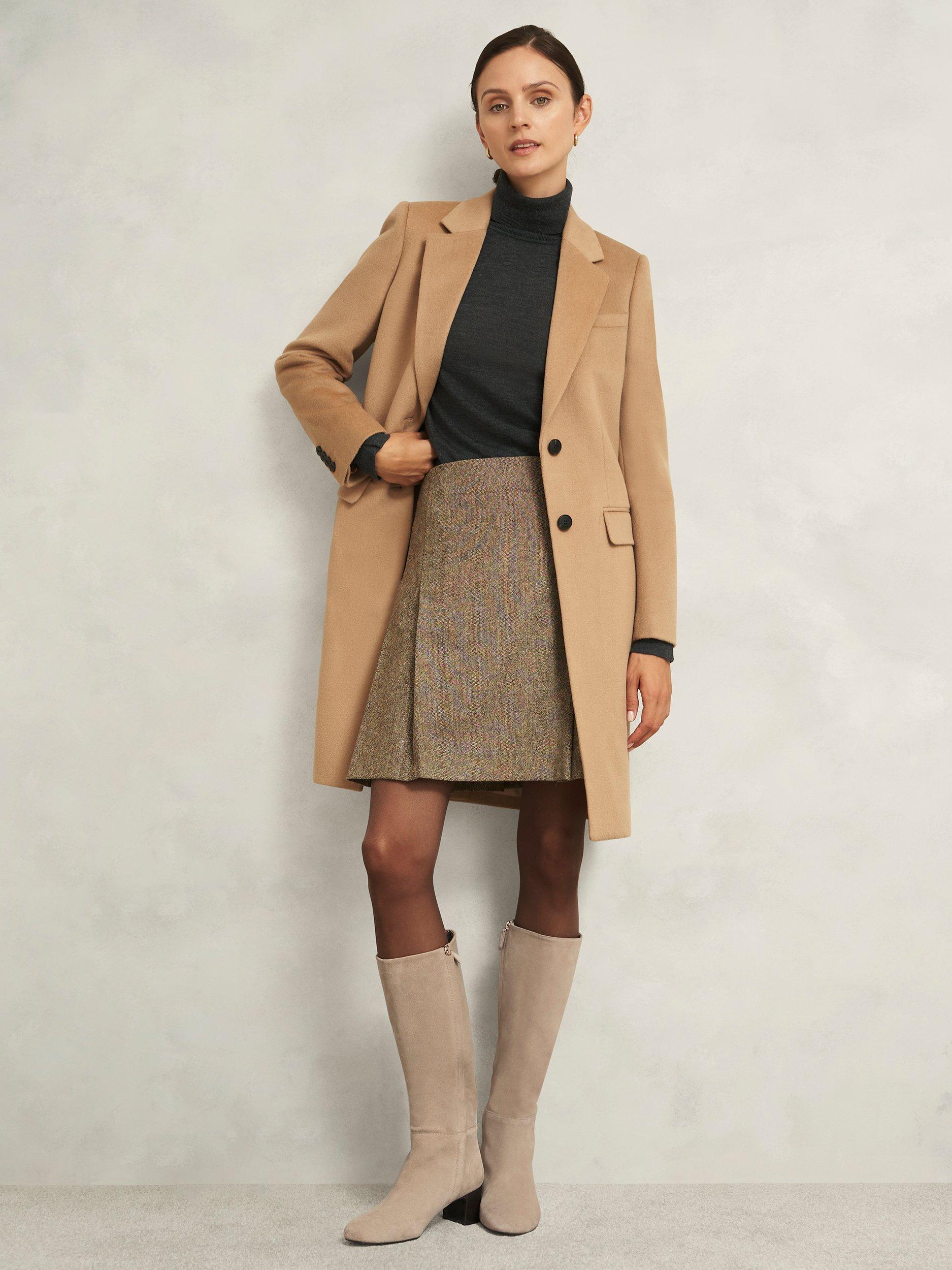 Product image 6 of 6, which shows Hobbs Caroline Suede Knee High Boots, Light Beige, 3