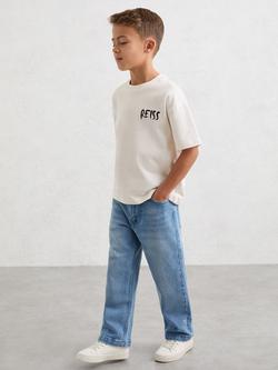 Reiss Kids' Abbott Relaxed Logo Print T-Shirt, White, White