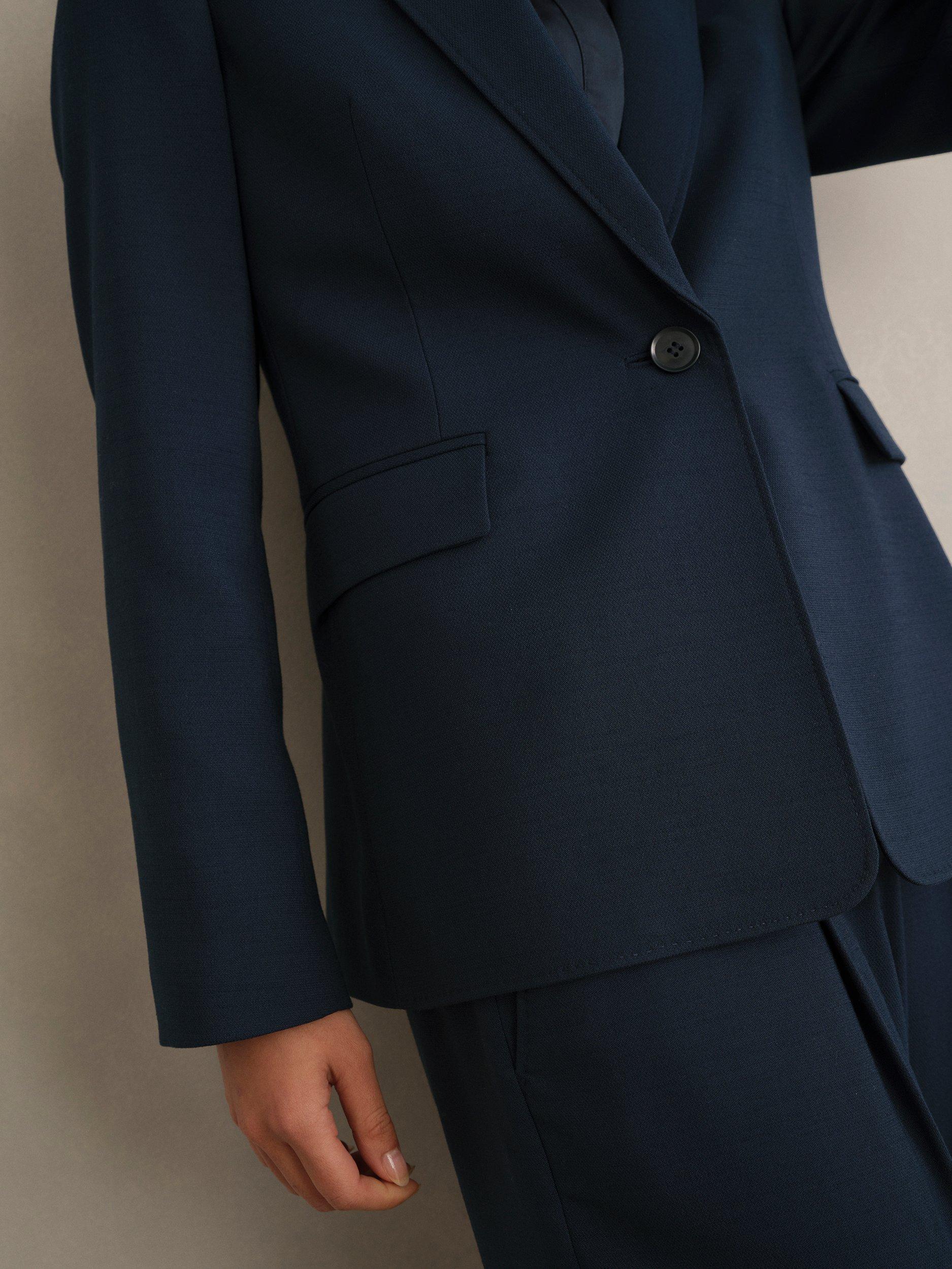 Product image 2 of 6, which shows Hobbs Lauren Single Breasted Blazer, Dark Slate Blue, 10