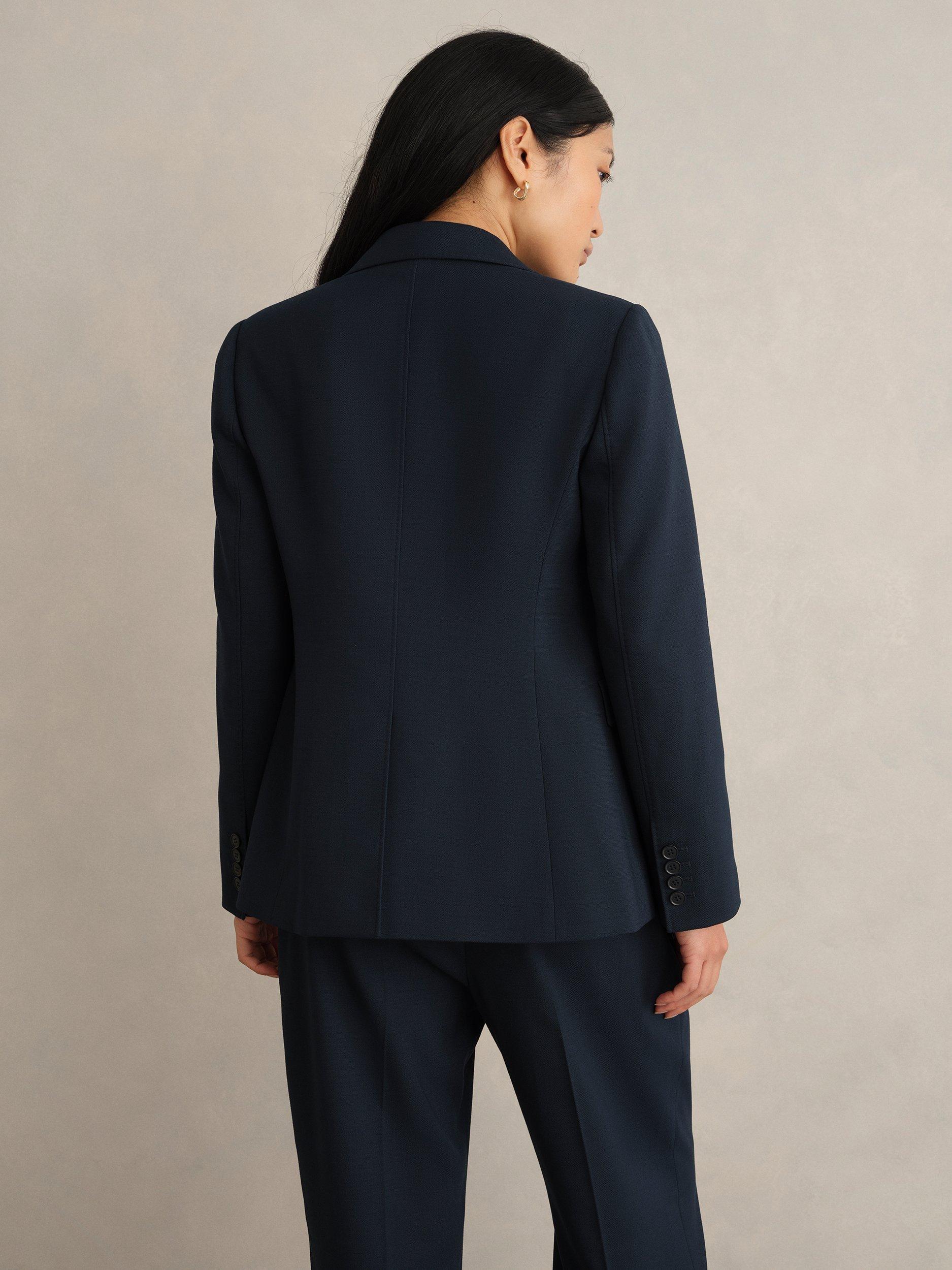 Product image 5 of 6, which shows Hobbs Lauren Single Breasted Blazer, Dark Slate Blue, 10