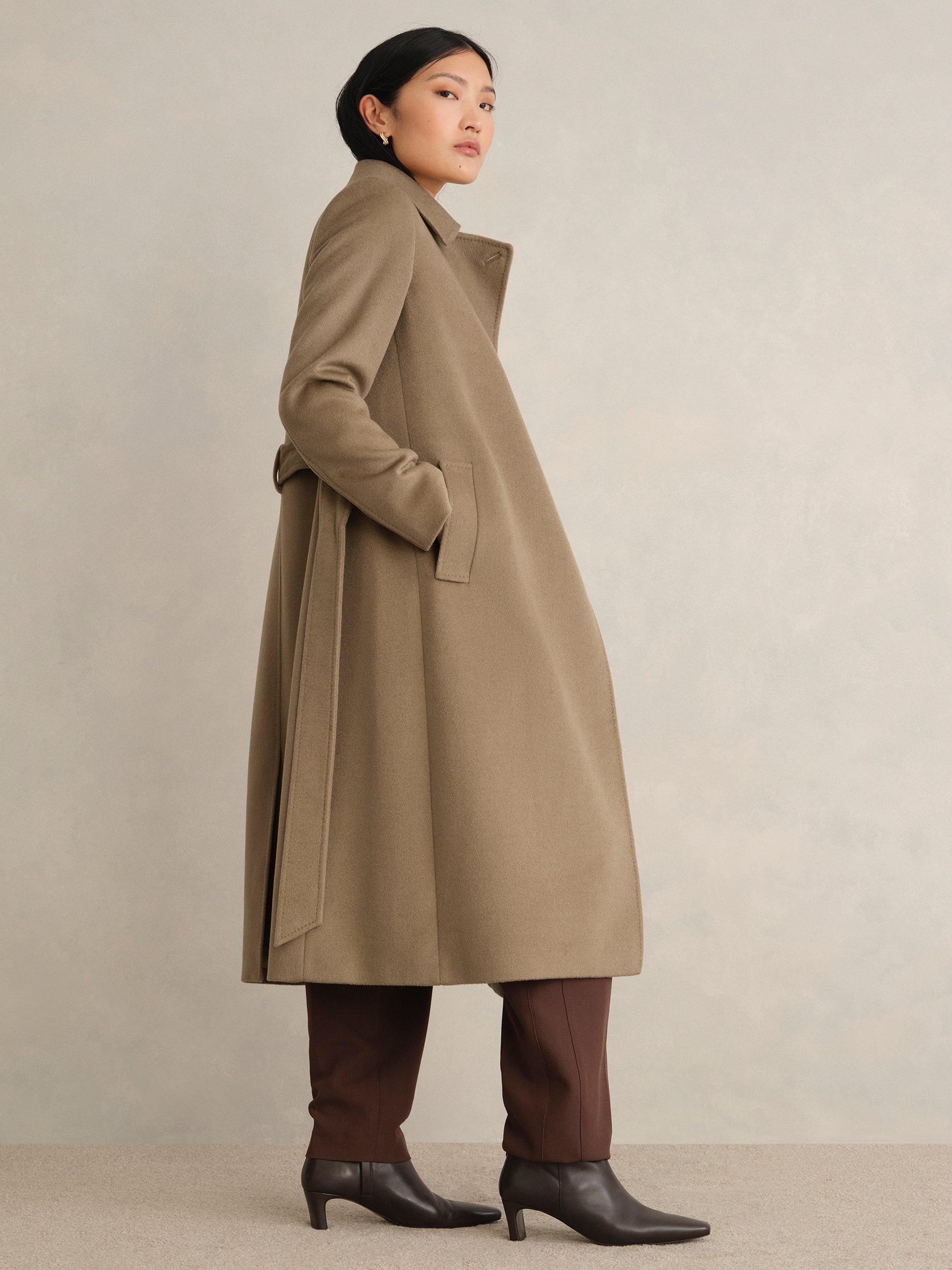 Product image 3 of 9, which shows Hobbs Livia Pure Wool Coat, Neutral, 10