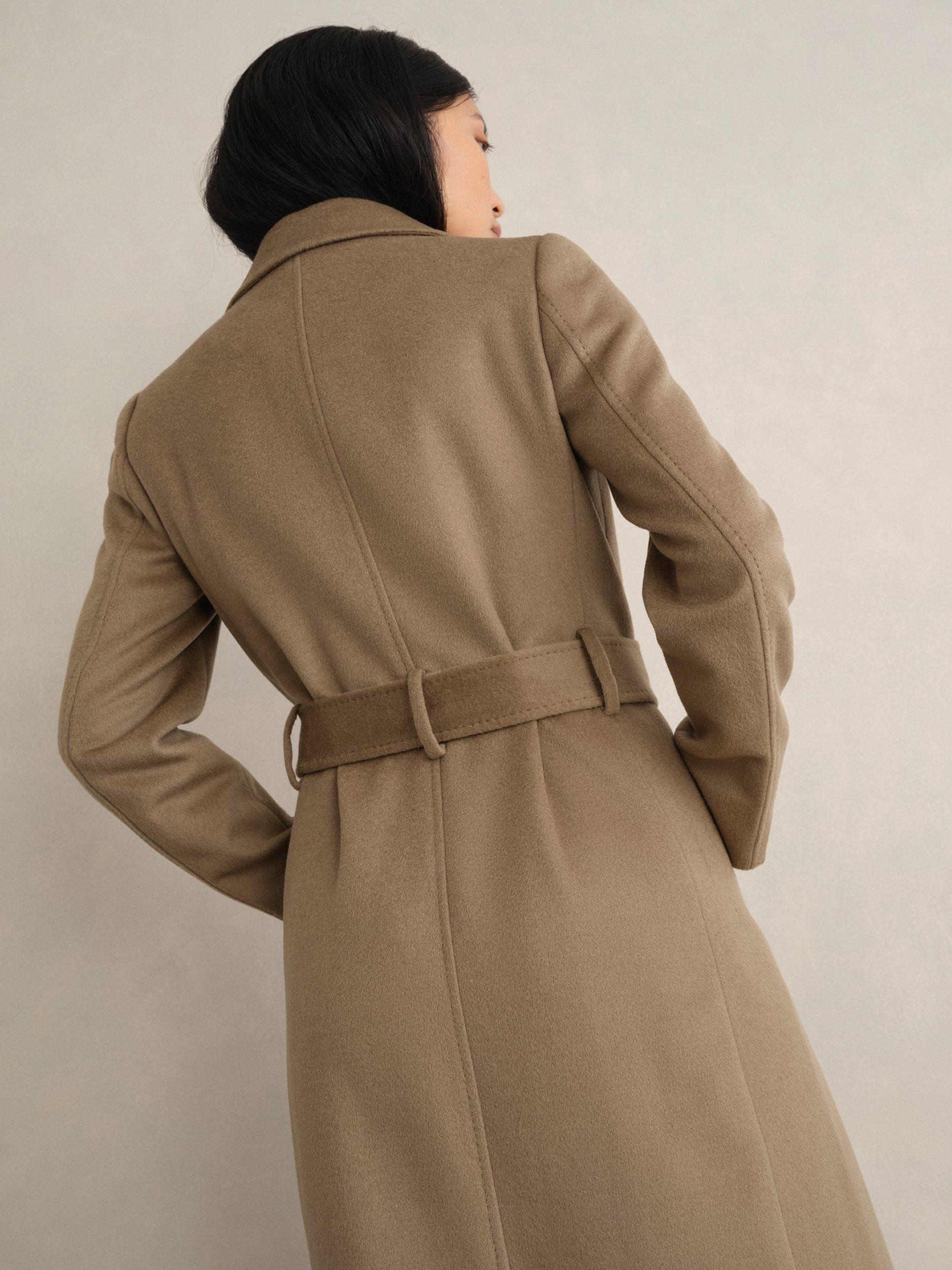 Product image 5 of 9, which shows Hobbs Livia Pure Wool Coat, Neutral, 10