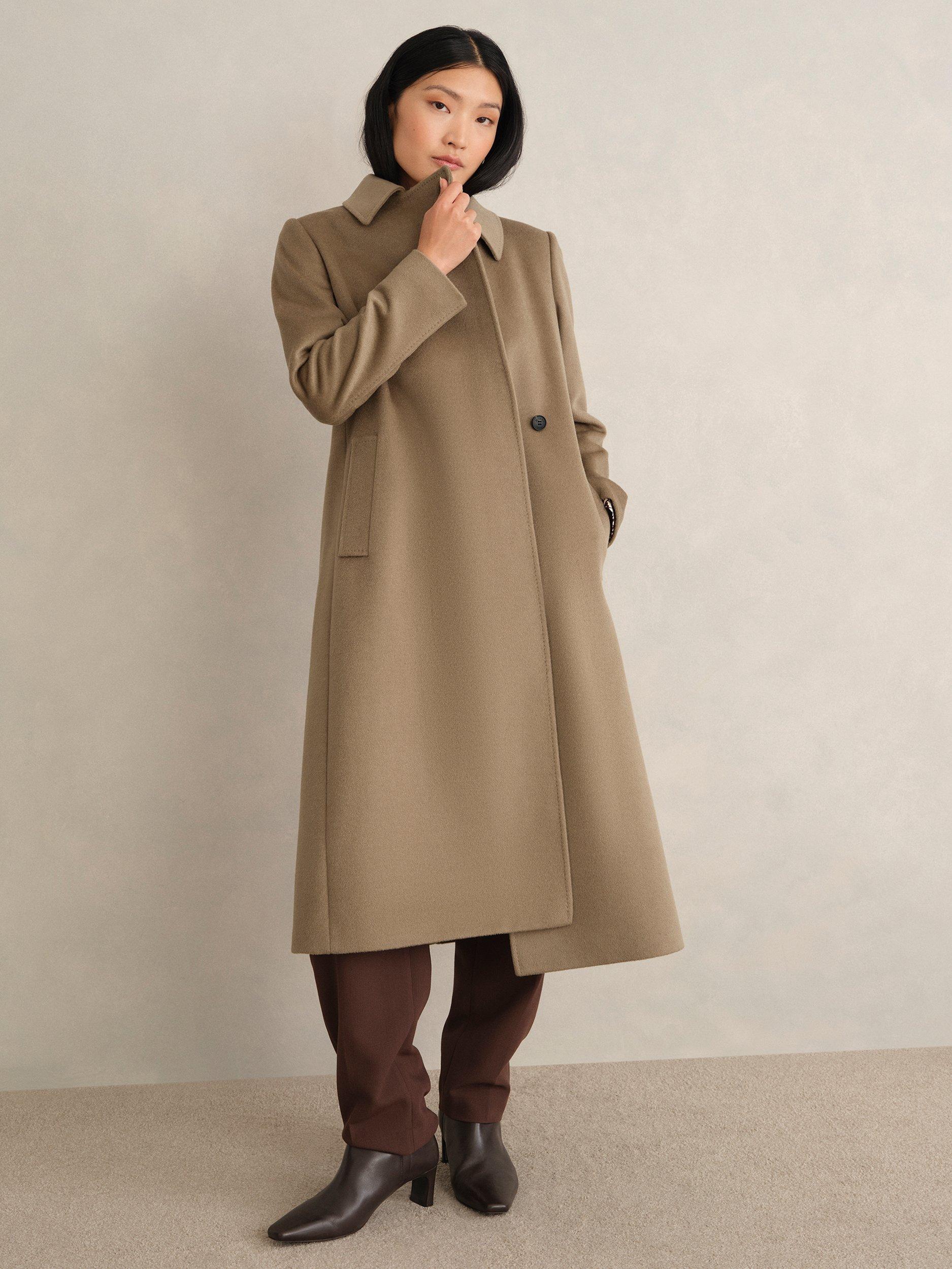 Product image 7 of 9, which shows Hobbs Livia Pure Wool Coat, Neutral, 10