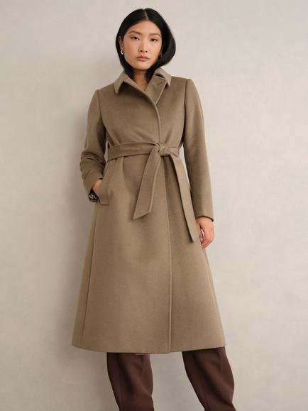 Hobbs Petite Livia Wool Coat, Neutral