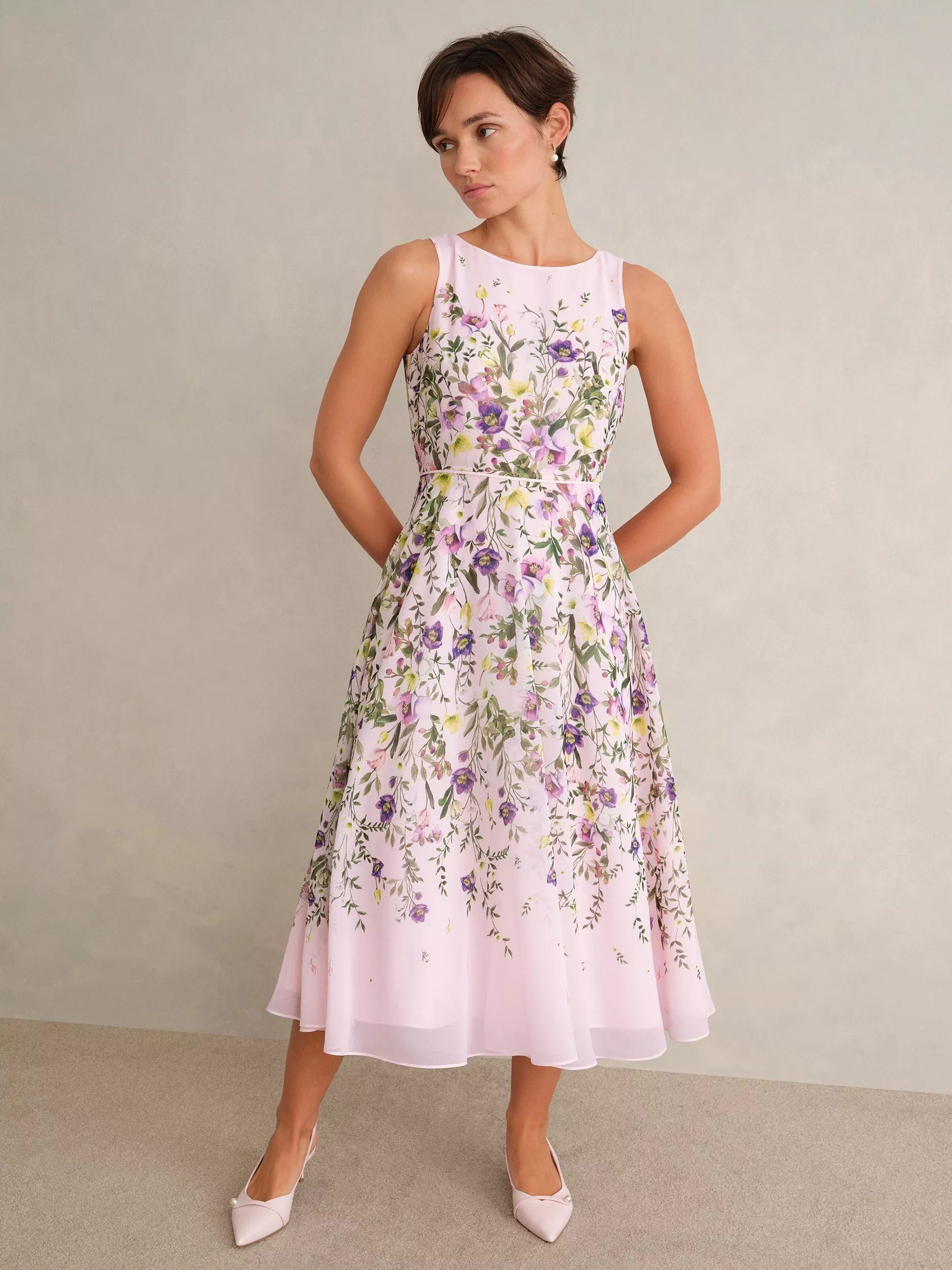 hobbs pink dress Evangeline Dress