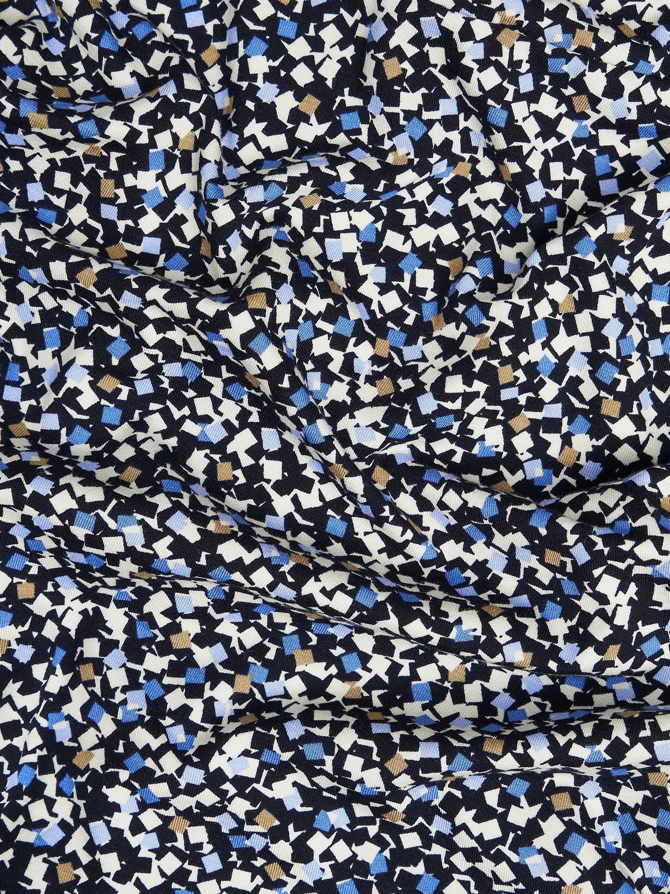 Product image 6 of 6, which shows Hobbs Dakota Geometric Jersey Dress, Navy/Multi, 10