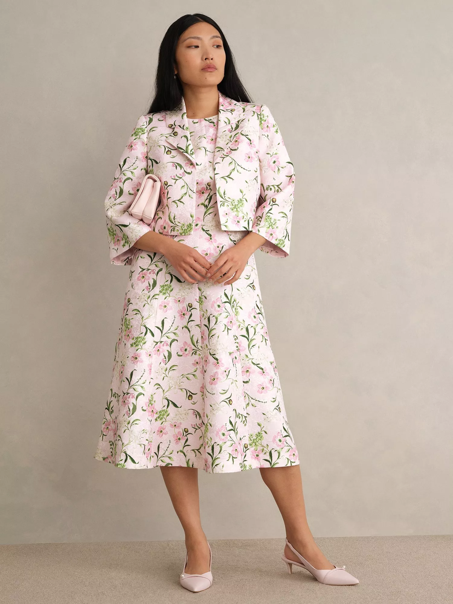 sachin and babi light blue dress Gabriela Sanchez 7241 Jacquard A Line Dress main image 1