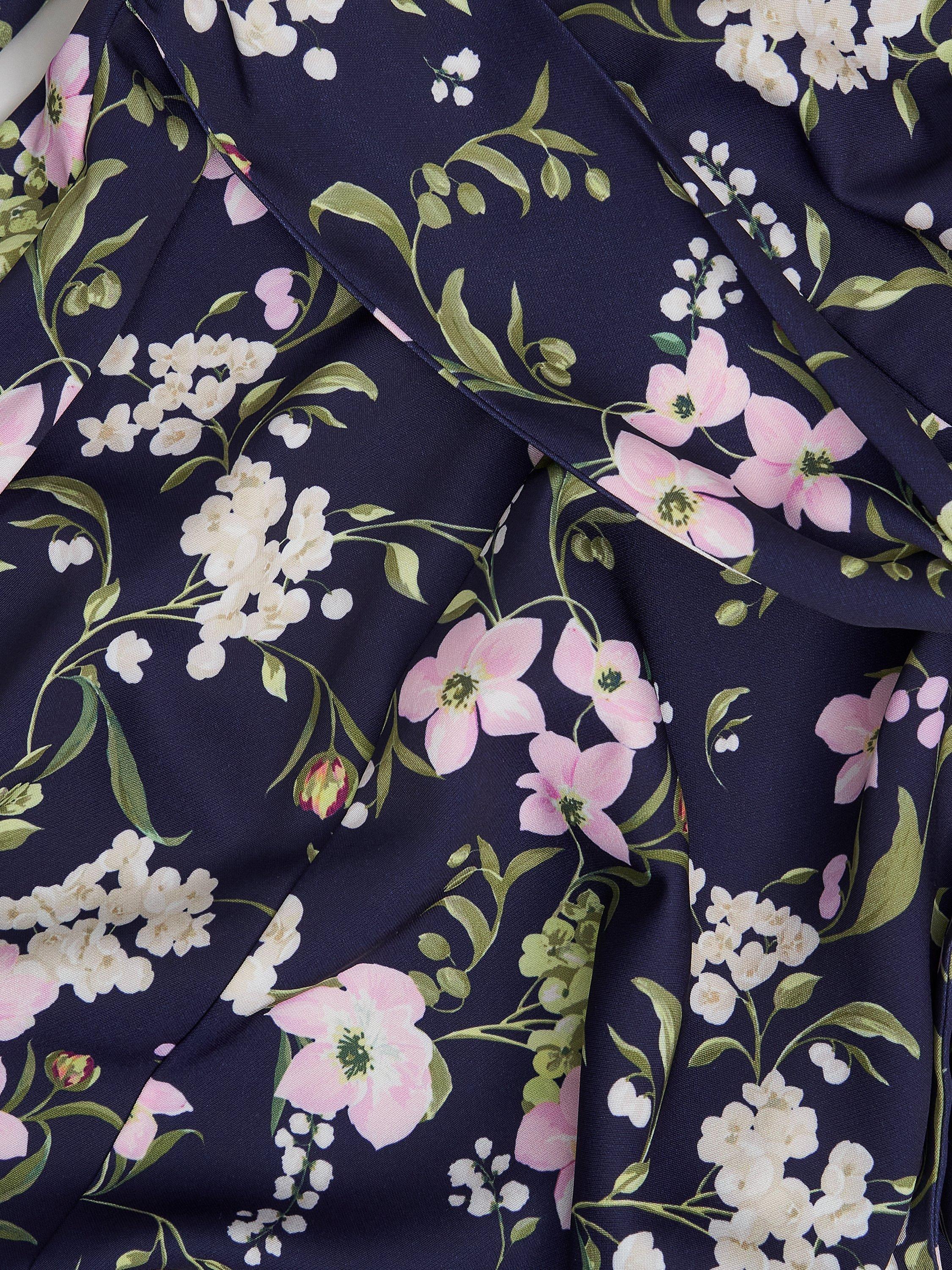 Product image 7 of 7, which shows Hobbs Sabine Floral Mini Dress, Midnight/Multi, 10
