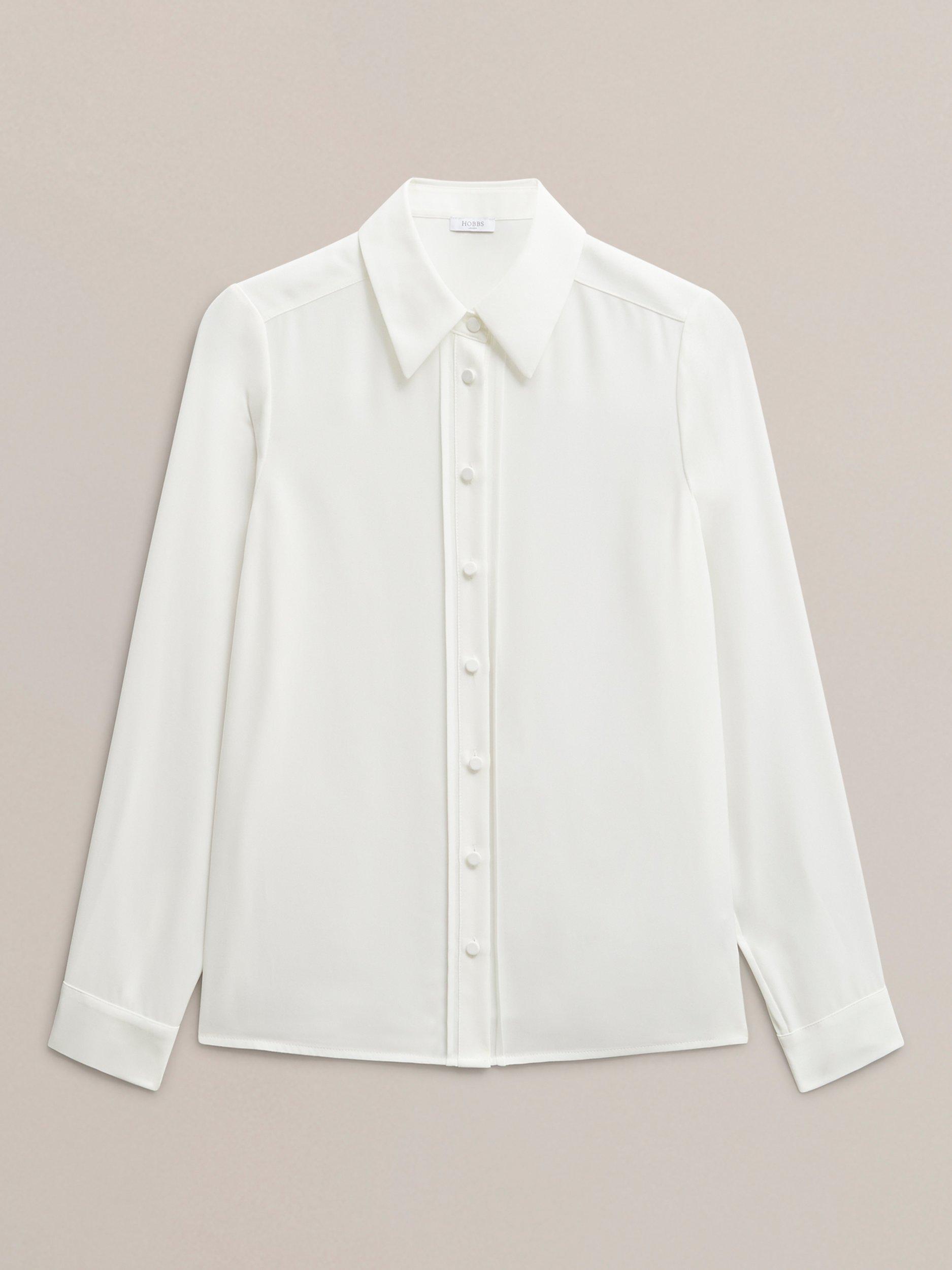 Product image 4 of 5, which shows Hobbs Louisa Blouse Shirt, Ivory, 10