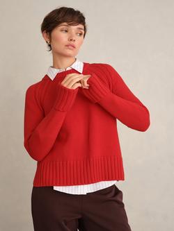 Hobbs Sukey Chunky Knit Jumper, Pepper Red, Pepper Red