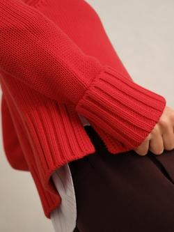 Hobbs Sukey Chunky Knit Jumper, Pepper Red - view 2, Pepper Red
