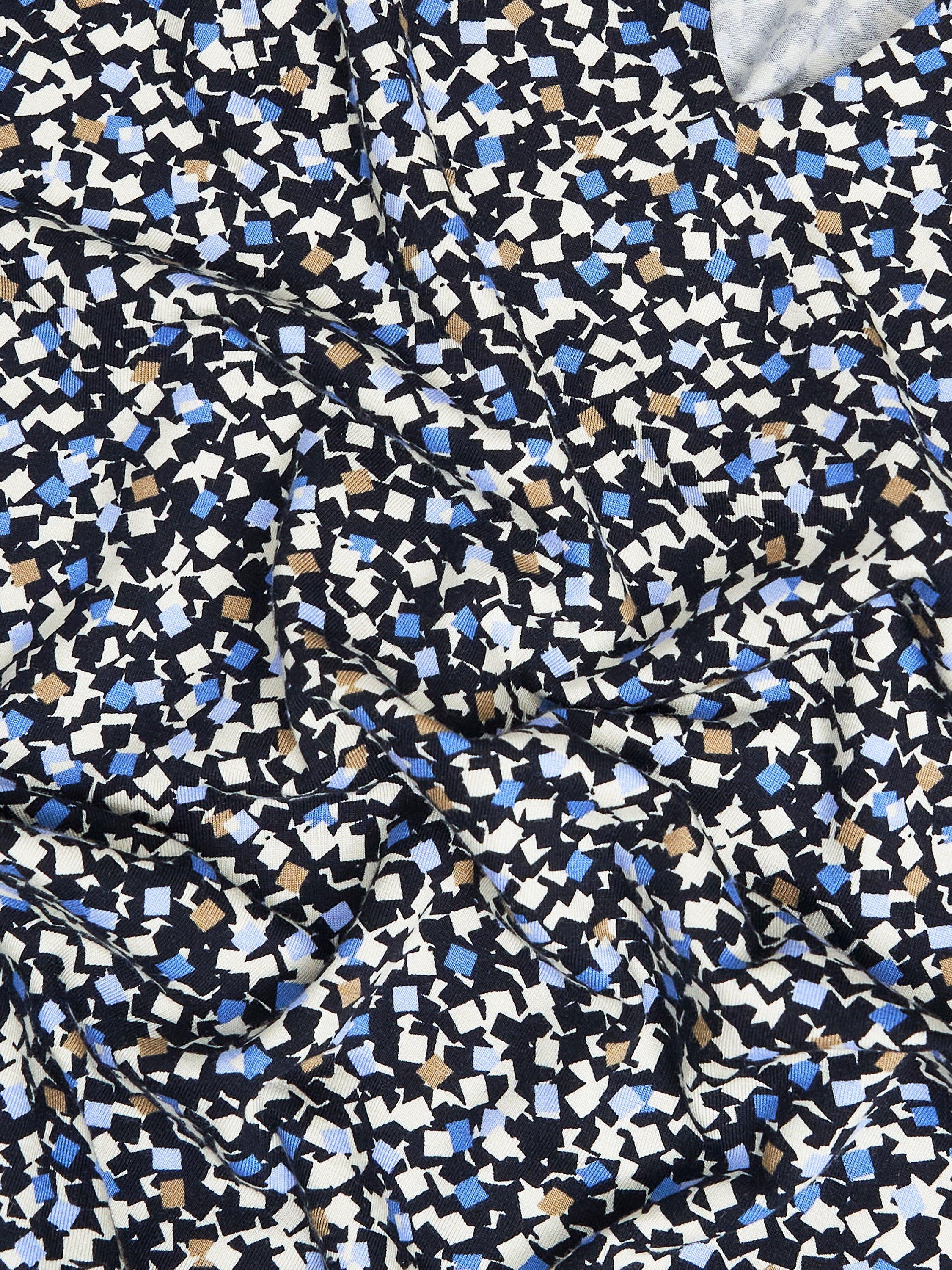 Product image 6 of 6, which shows Hobbs Aimee Geometric Jersey Top, Navy/Multi, L