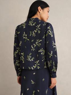 Hobbs Annie Floral Embroidered Top, Midnight/Multi - view 2, Midnight/Multi