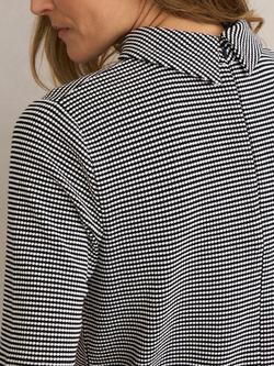 Hobbs Tali Textured Top, Navy/Ivory - view 2, Navy/Ivory