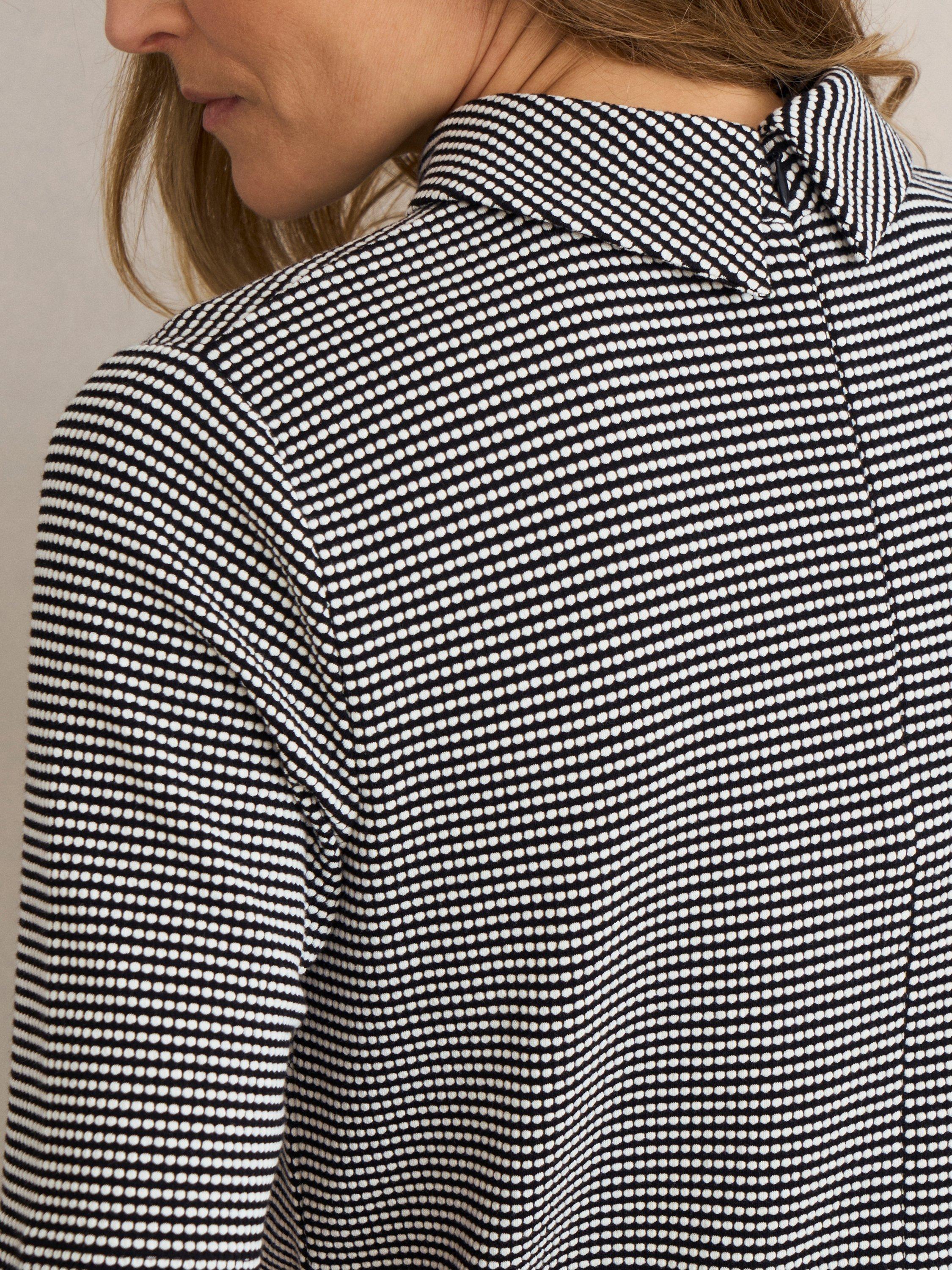 Product image 5 of 7, which shows Hobbs Tali Textured Top, Navy/Ivory, L